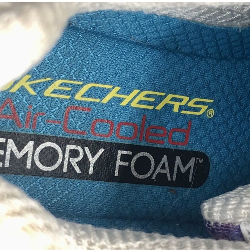 Skechers D'Lites Shoes Women’s SZ 6 Leather White Sneaker Chunky Colorful Fiesta - Picture 10 of 10